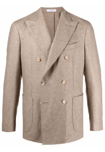 Boglioli double-breasted virgin wool blazer - Toni neutri