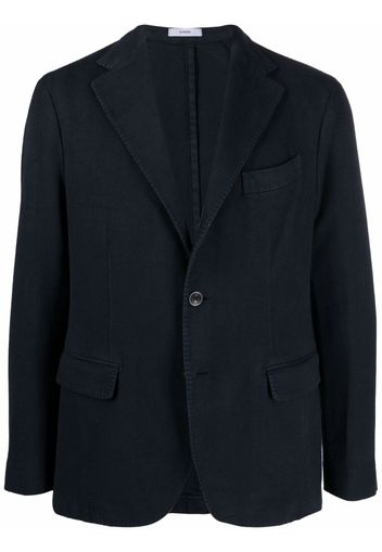 Boglioli canvas straight-cut blazer - Blu