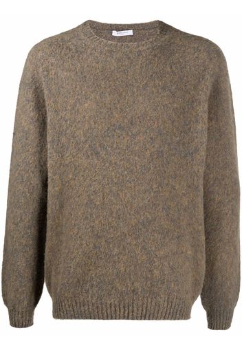 Boglioli ribbed-trim fitted jumper - Marrone