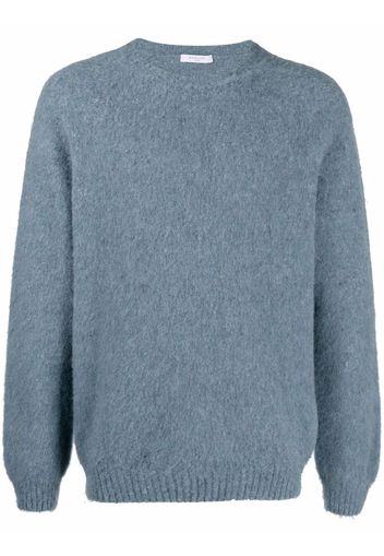 Boglioli ribbed-trim fitted jumper - Blu