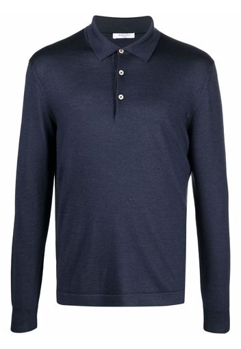 Boglioli long-sleeved polo shirt - Blu