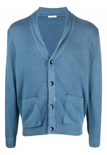 Boglioli fine knit V-neck cardigan - Blu