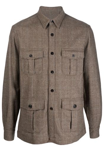 Boglioli checked wool shirt - Marrone