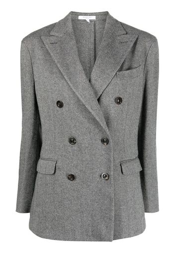 Boglioli double-breasted herringbone blazer - Nero