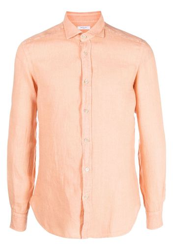 Boglioli linen button-up longsleeved shirt - Arancione