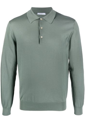 Boglioli longsleeved button-up cotton jumper - Verde