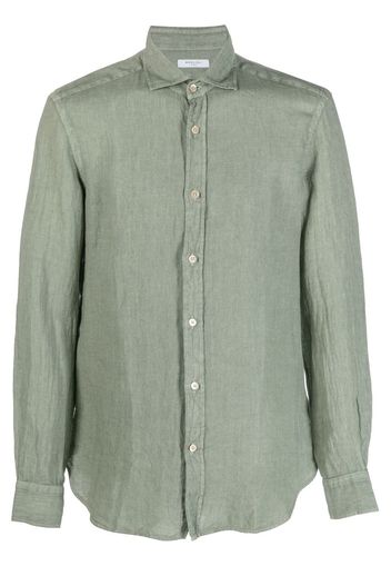 Boglioli linen long-sleeve shirt - Verde