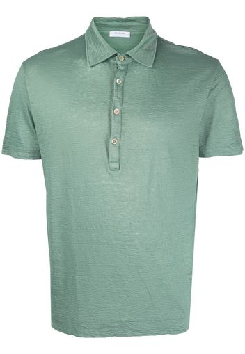 Boglioli short-sleeve linen polo shirt - Verde