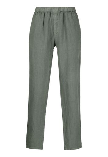 Boglioli linen straight-leg trousers - Verde