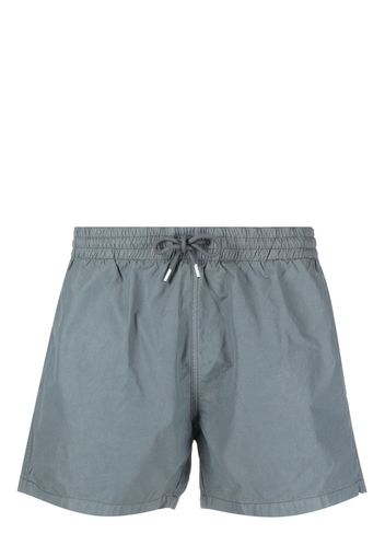 Boglioli drawstring-waistband cotton swim shorts - Grigio