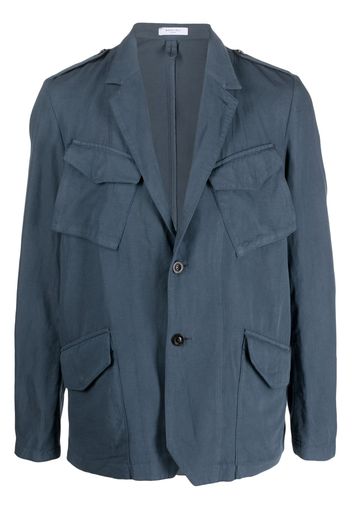Boglioli pocket-detail single breasted jacket - Blu