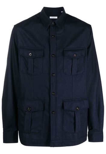 Boglioli cargo-pockets wool shirt - Blu