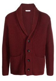 Boglioli button-up waffle-knit cardigan - Rosso