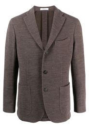 Boglioli single-breasted knitted blazer - Marrone