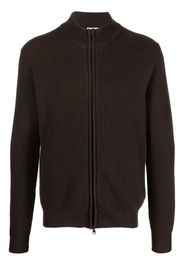 Boglioli ribbed wool-blend cardigan - Marrone