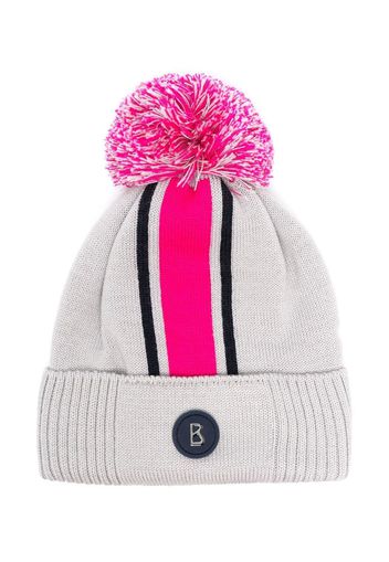 Bogner Kids ribbed pom-pom beanie - Grigio