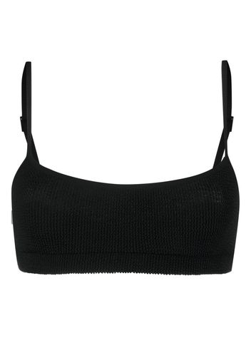 Bond-eye crinkled bikini top - Nero