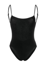Bond-eye crinkled scoop-back swimsuit - Nero