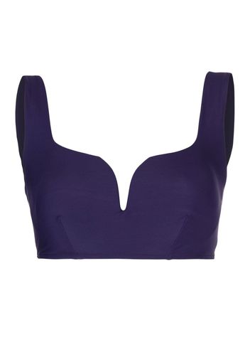 BONDI BORN Ellie V-neck bikini top - Blu