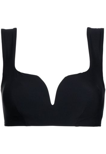 BONDI BORN Top bikini Ellie con scollo a cuore - Nero