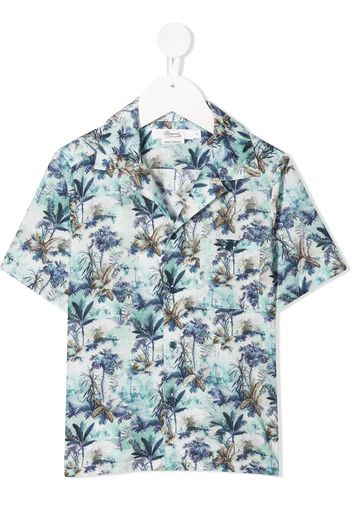 Bonpoint botanical print short-sleeve style - Blu