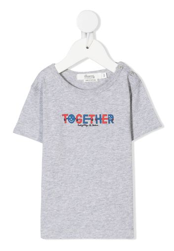 Bonpoint T-shirt con stampa Together - Grigio