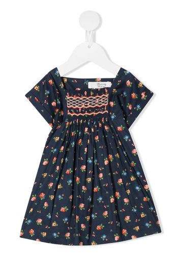 Bonpoint floral-print cotton dress - Blu