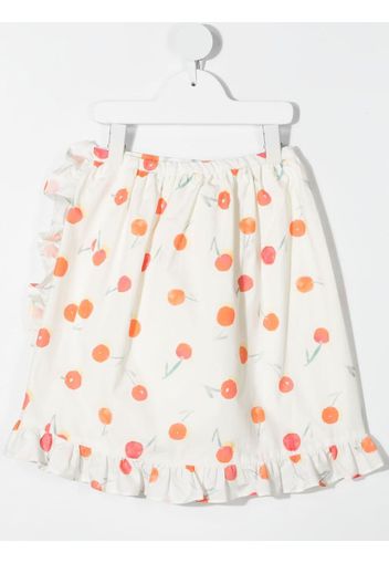 Bonpoint orange-print ruffle-trim skirt - Toni neutri
