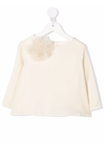 Bonpoint Blusa con fiocco - 002 BLANC LAIT