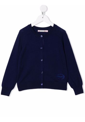 Bonpoint Cardigan con ricamo - Blu