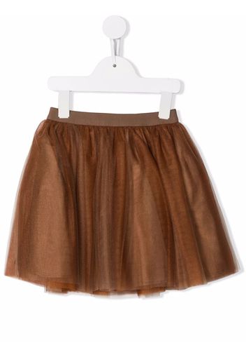 Bonpoint A-line flared mini skirt - Marrone