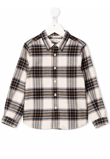 Bonpoint plaid-check print shirt - Toni neutri