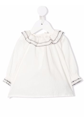 Bonpoint whipstitch-trim blouse - Bianco