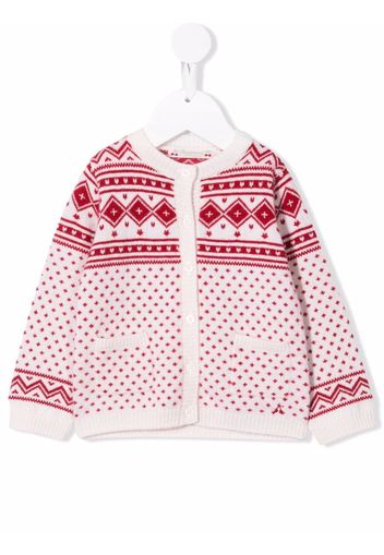 Bonpoint intarsia knit cardigan - Toni neutri