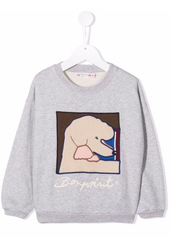 Bonpoint graphic poodle sweatshirt - Grigio