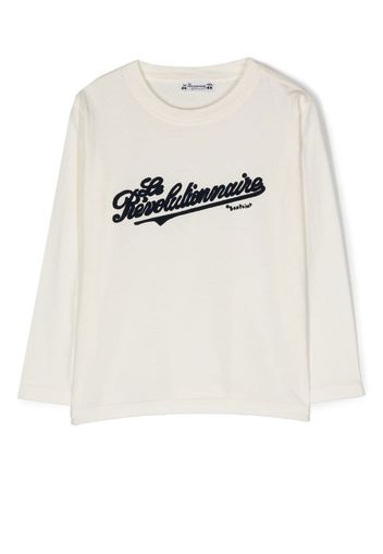 Bonpoint logo-print long-sleeved T-shirt - Bianco