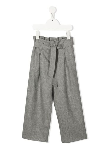 Bonpoint Pantaloni dritti Natalia con cintura - Grigio