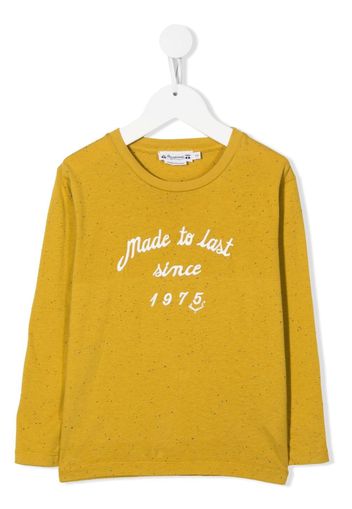 Bonpoint slogan-print long-sleeve T-shirt - Giallo