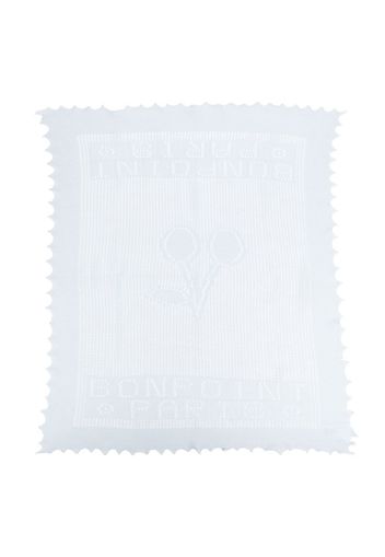 Bonpoint logo pointelle-knit wrap - Blu