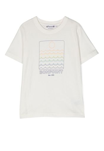 Bonpoint logo-print cotton T-shirt - Bianco