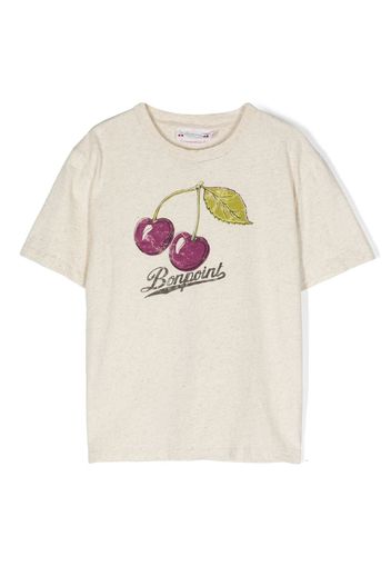 Bonpoint Thida cherry-print T-shirt - Toni neutri