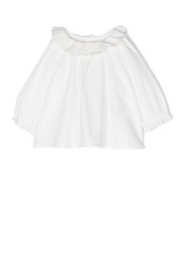 Bonpoint ruffled scallop-collar blouse - Bianco