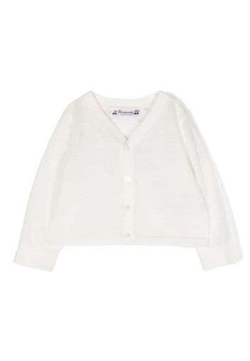 Bonpoint Cardigan con scollo a V - Bianco