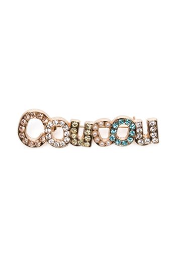 Bonpoint lettering crystal-embellished hair clip - Oro