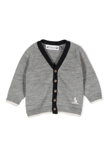 Bonpoint Cardigan con ricamo - Grigio