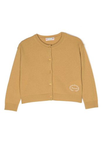 Bonpoint Cardigan con ricamo - Giallo