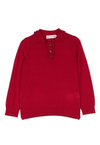 Bonpoint Maglione con ruches - Rosso