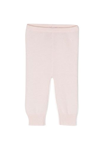 Bonpoint logo-embroidered cashmere leggings - Rosa