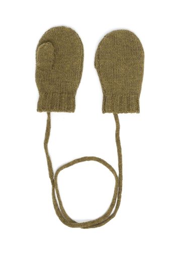 Bonpoint knitted wool mittens - Verde