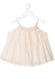 Bonpoint lurex striped sleeveless blouse - Toni neutri